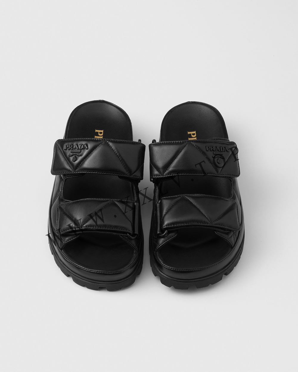 Padded nappa leather slides - Image 2