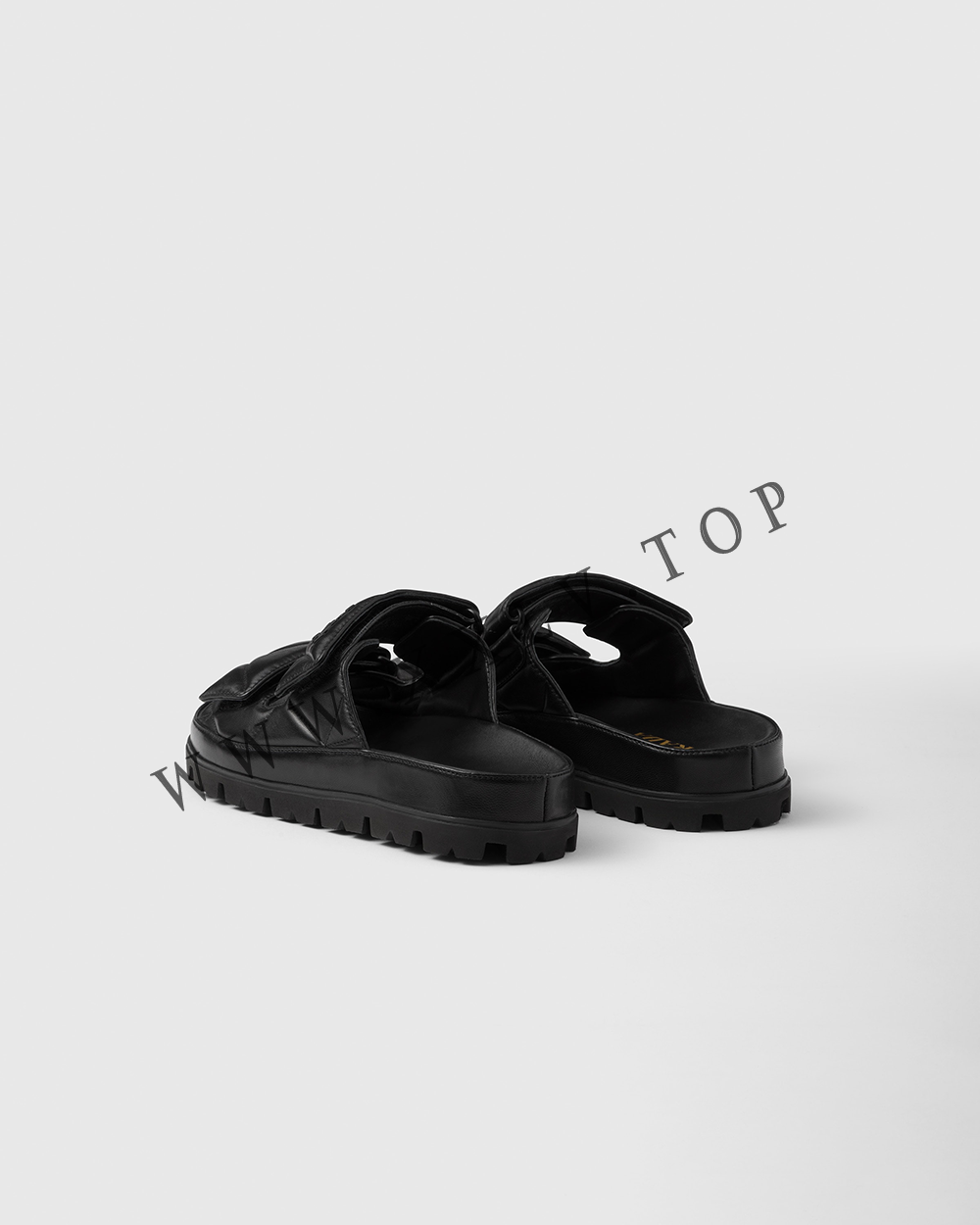 Padded nappa leather slides - Image 3