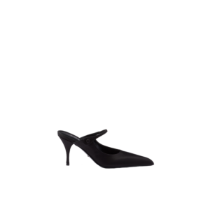 Satin high-heeled mules
