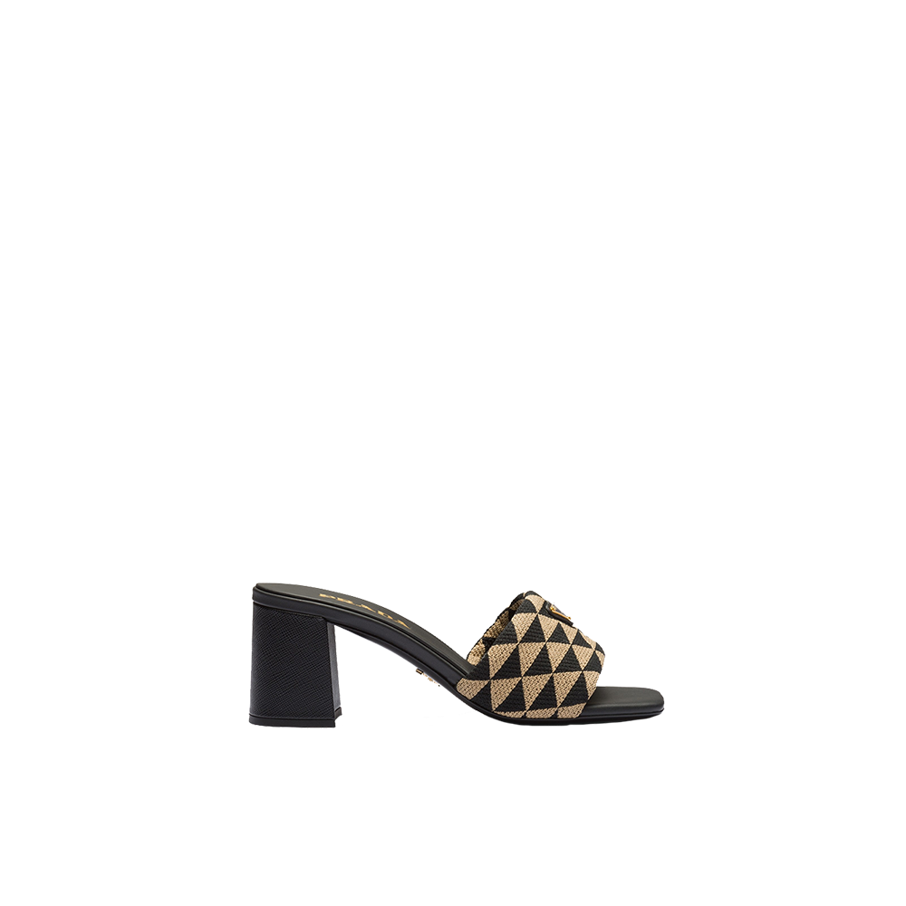 Embroidered fabric sandals