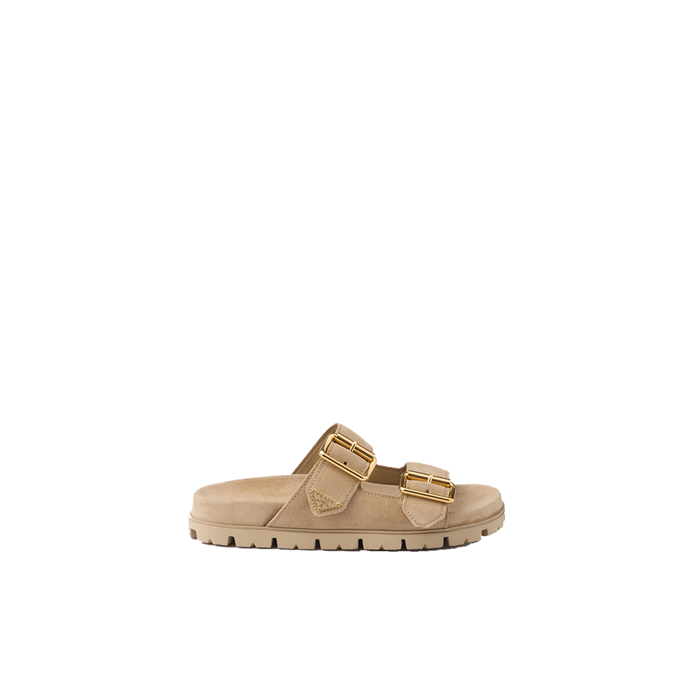Suede strap slides