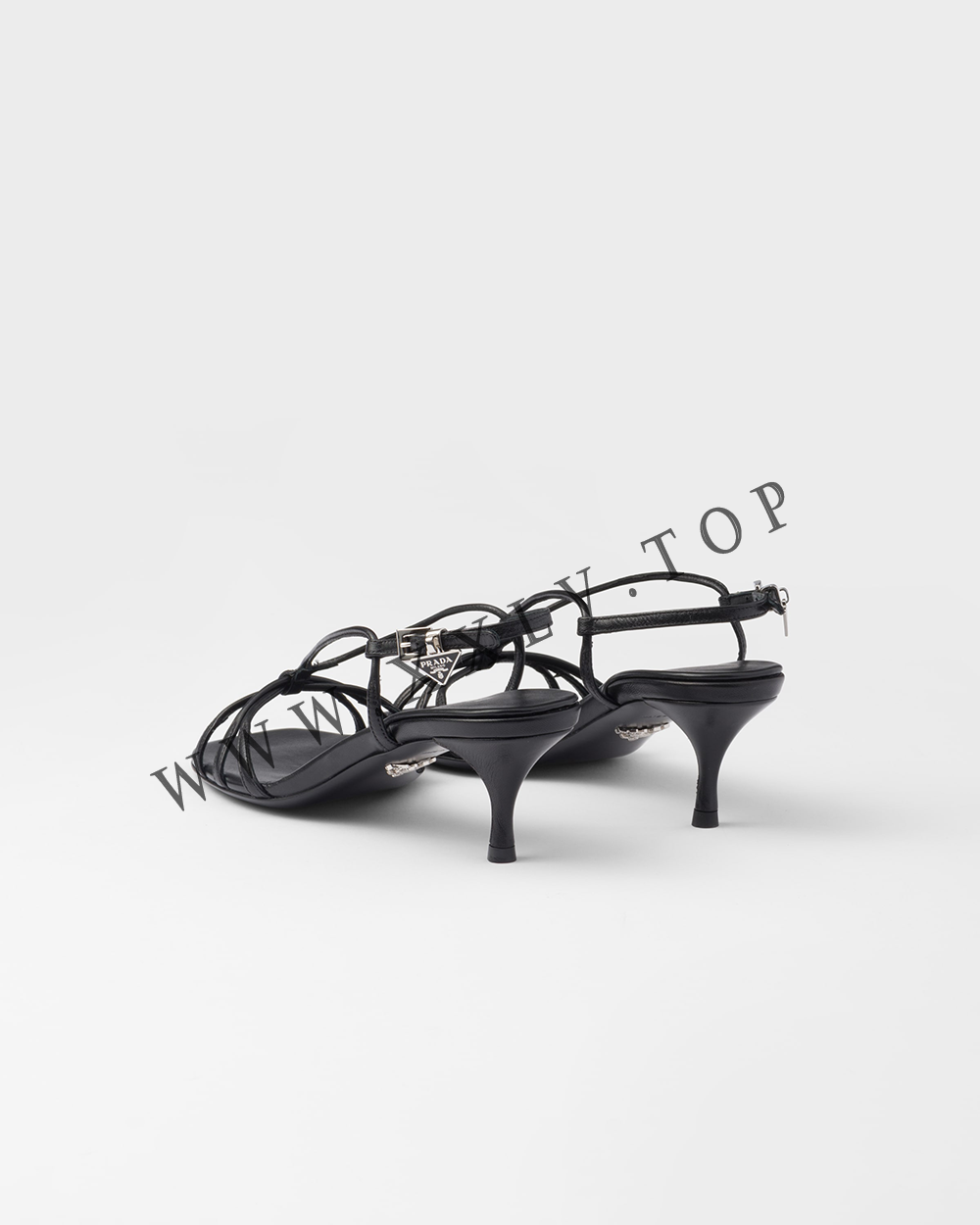 Heeled leather sandals - Image 4