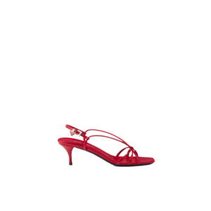Heeled leather sandals