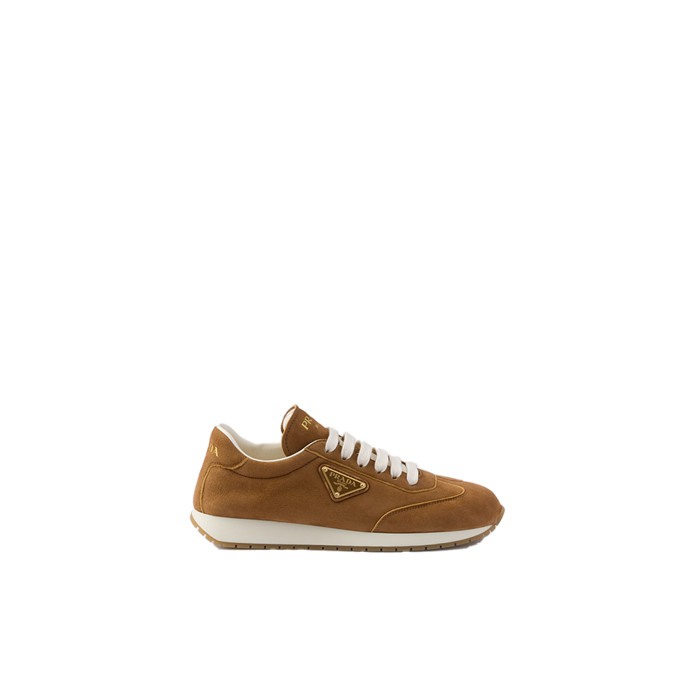 Suede running sneakers