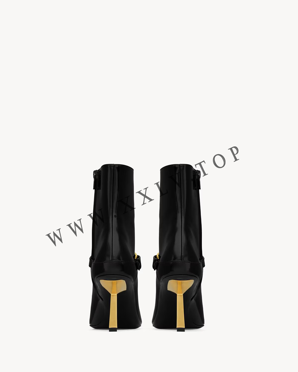 LEE booties in glazed leather - Image 3