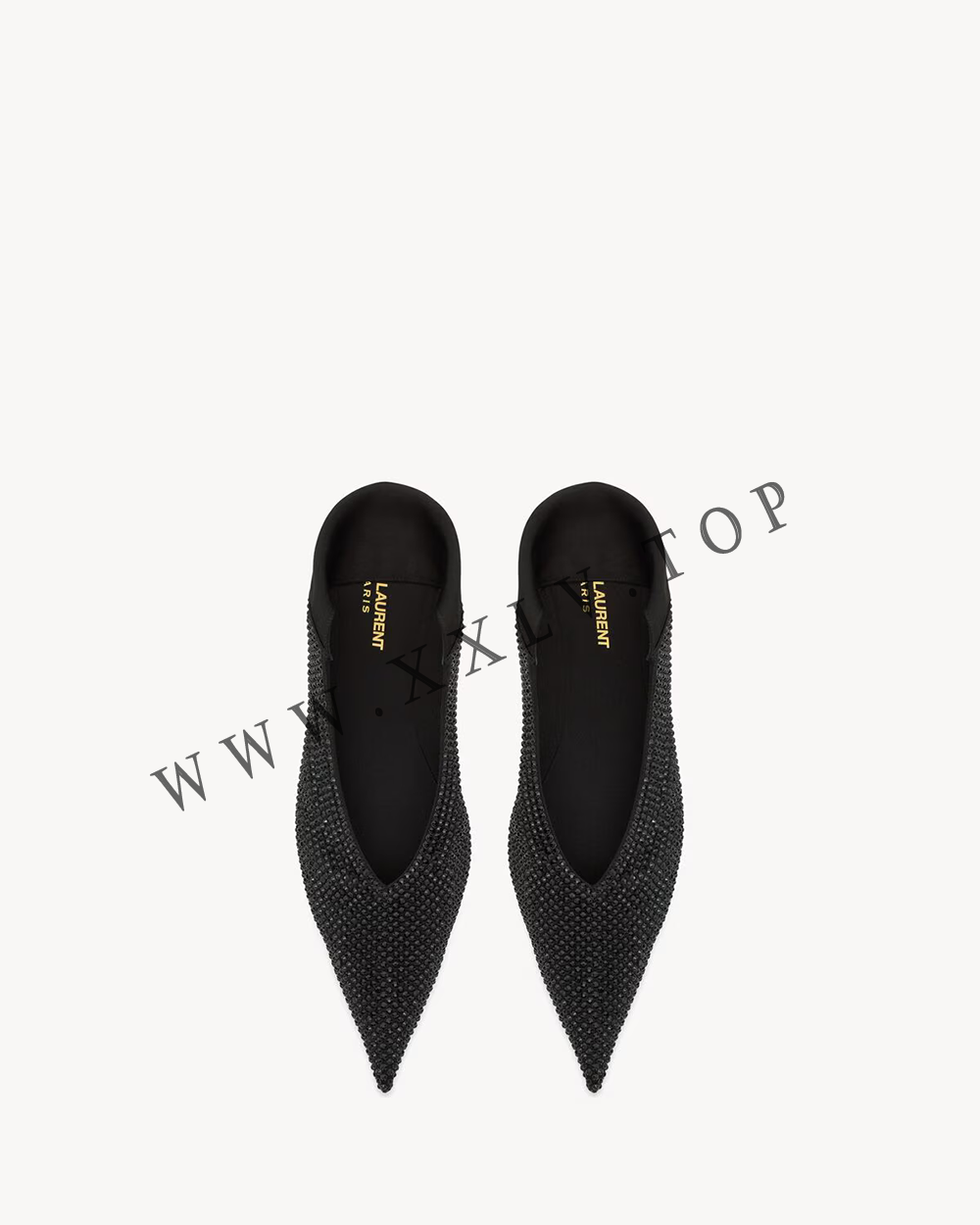 NOUR slippers in satin crepe and rhinestones - Image 2