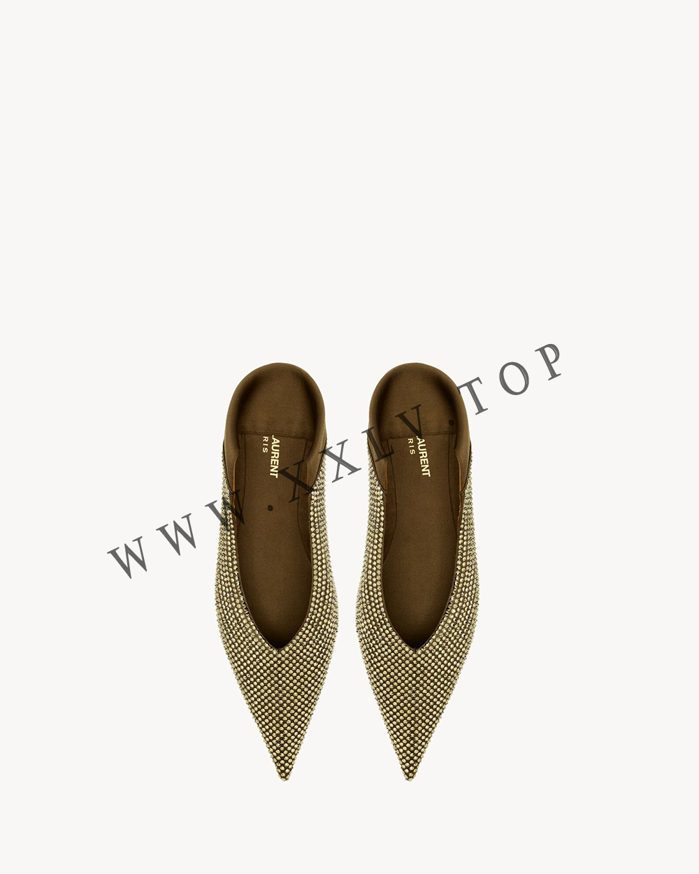 NOUR slippers in satin crepe and rhinestones - Image 2