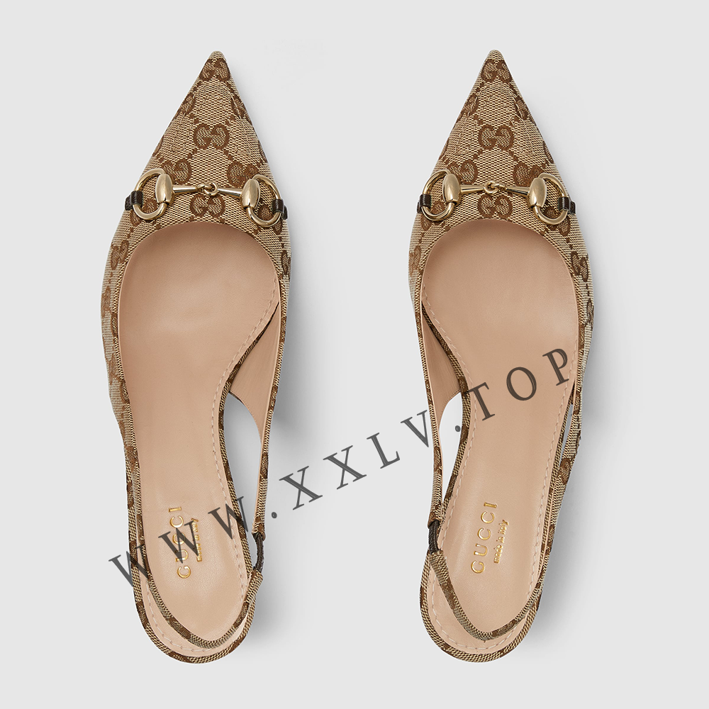 Women's GG canvas slingback pump - Image 4