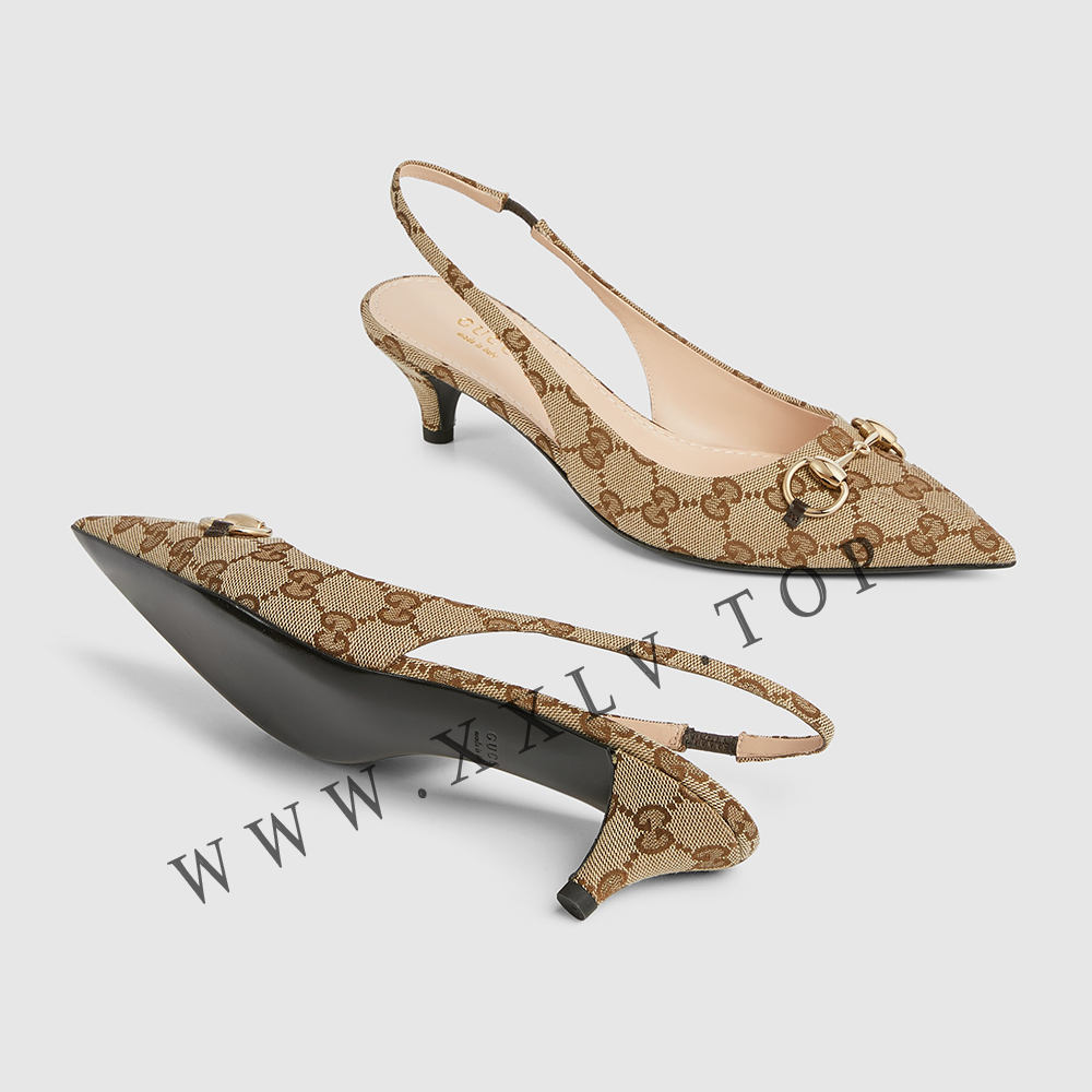 Women's GG canvas slingback pump - Image 3