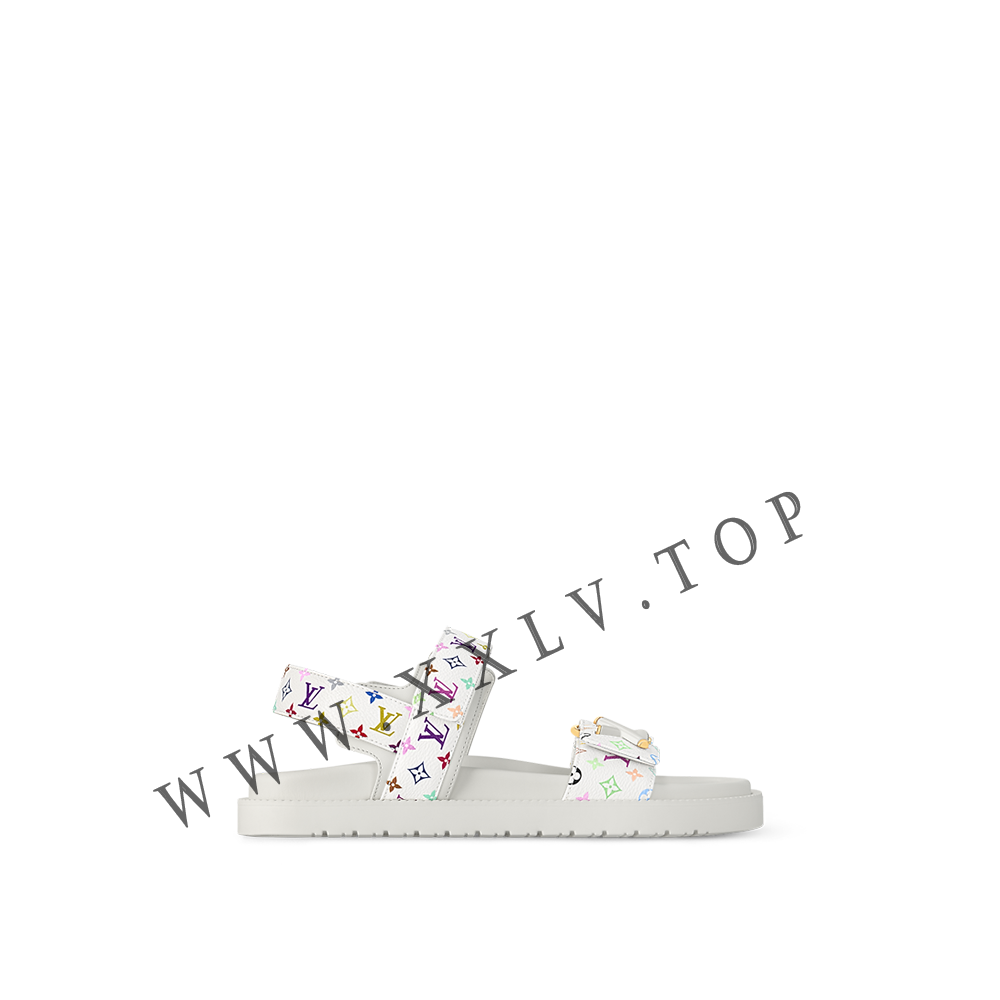 1AGXEQ NEW - DIGITAL EXCLUSIVE LV x TM LV Sunset Flat Comfort Sandal - Image 2