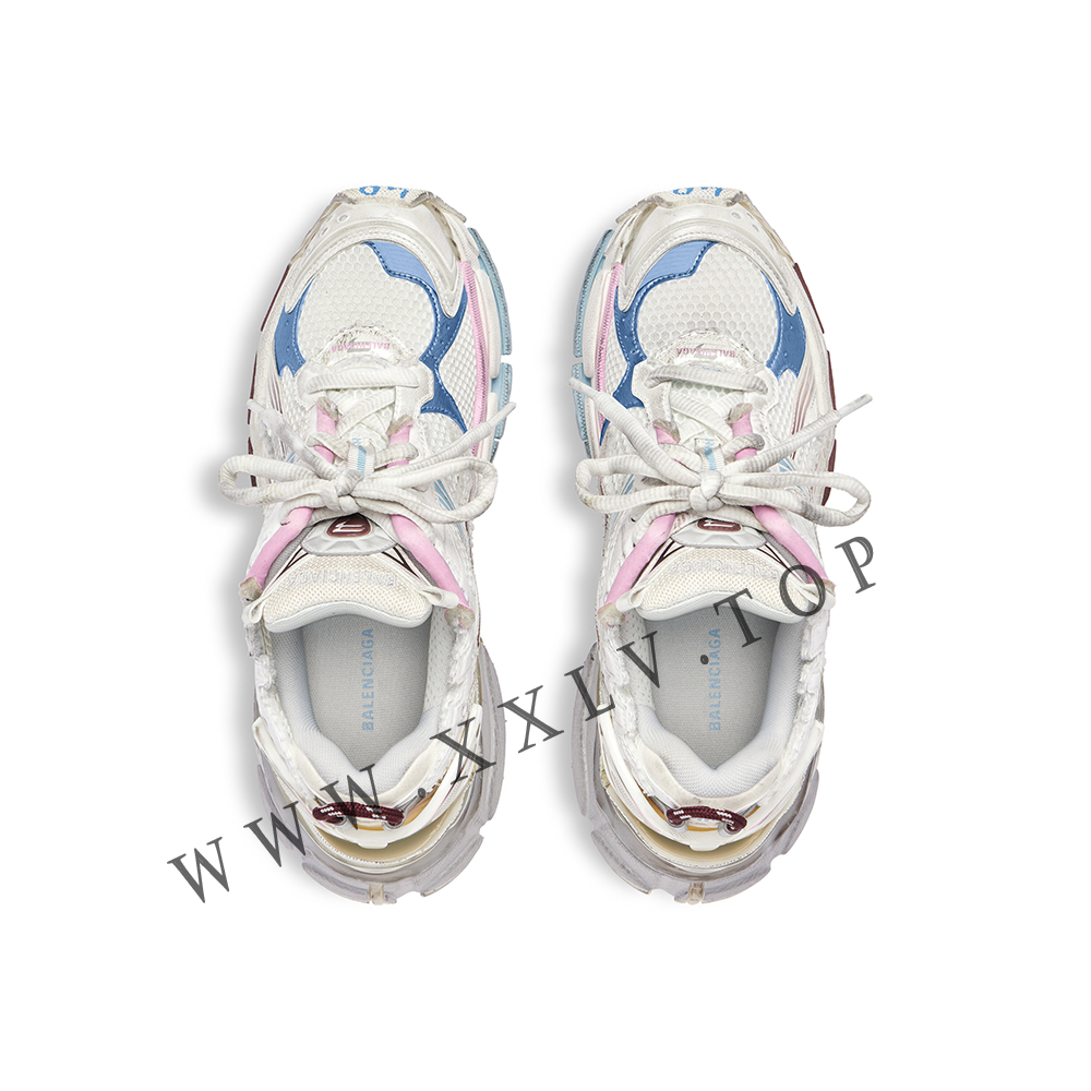 Women's Runner Gradient Sneaker in White/brown/blue/pink/grey - Image 3