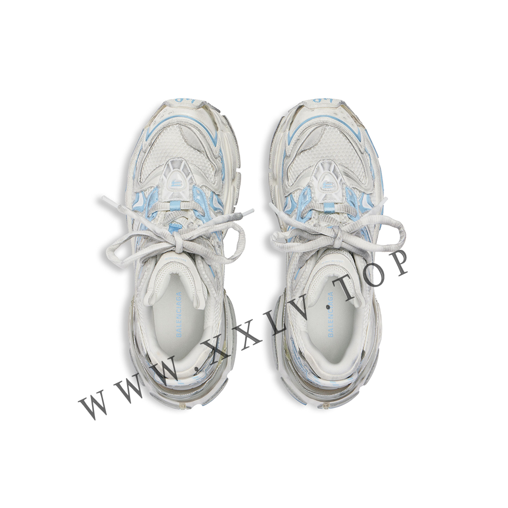 Women's Runner 2.0 Sneaker in White/light Blue/grey - Image 3