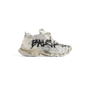 Women's Runner Graffiti Sneaker in White