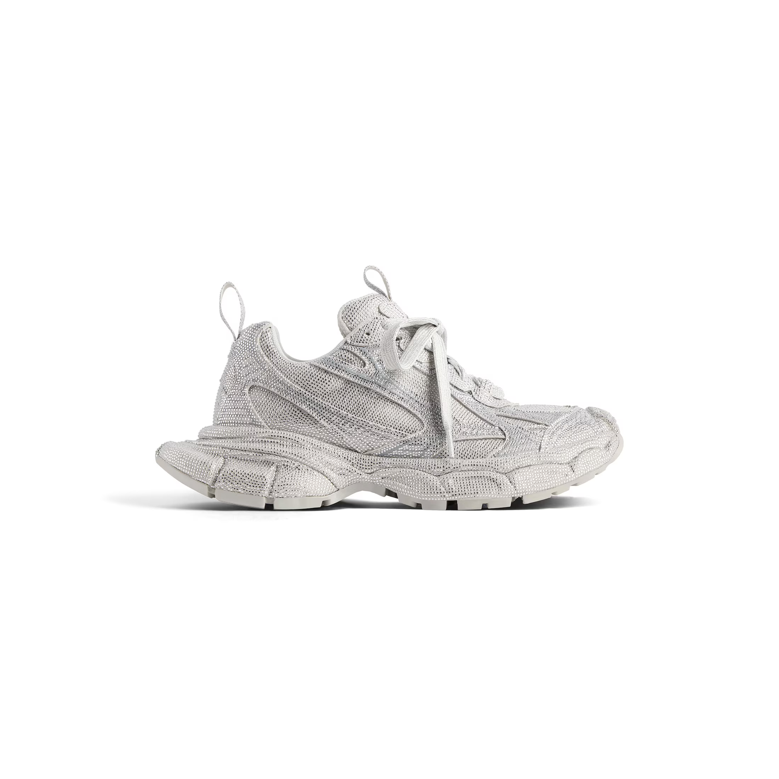 Women's 3xl Sneaker With Rhinestones in Light Grey