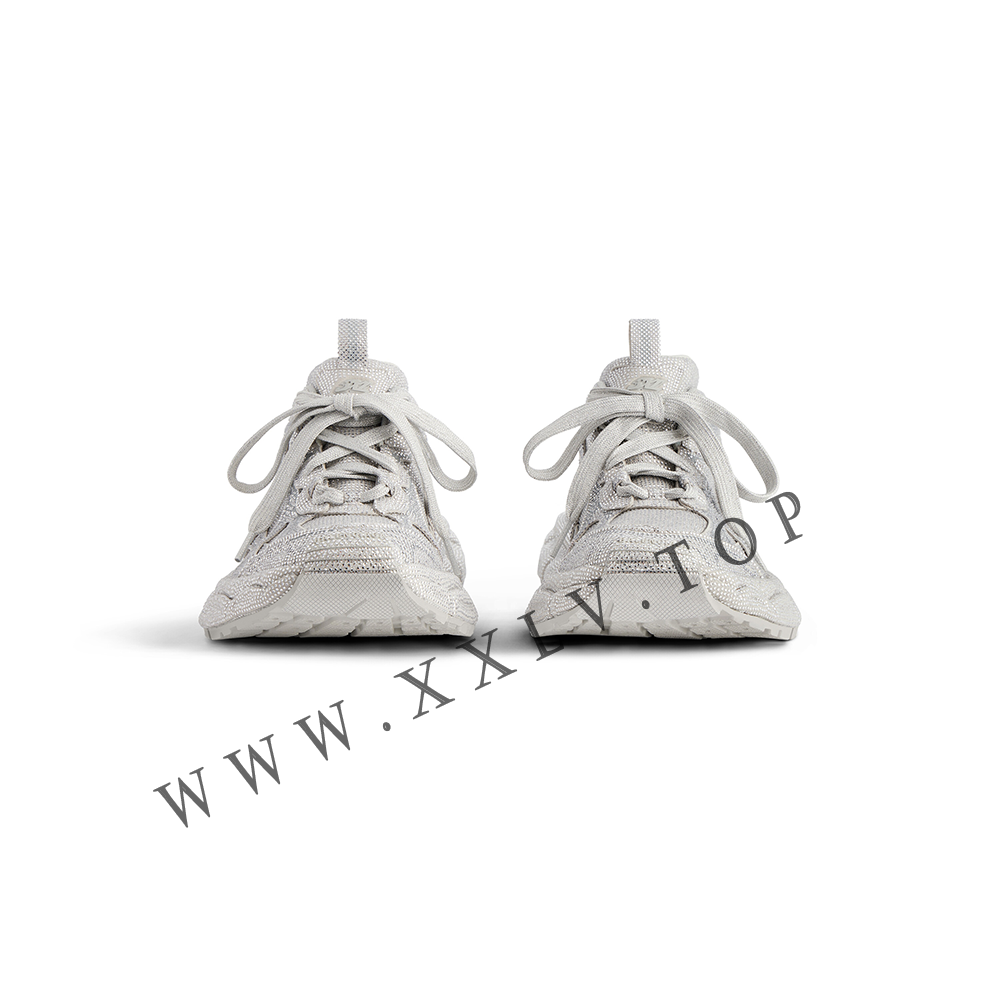 Women's 3xl Sneaker With Rhinestones in Light Grey - Image 4