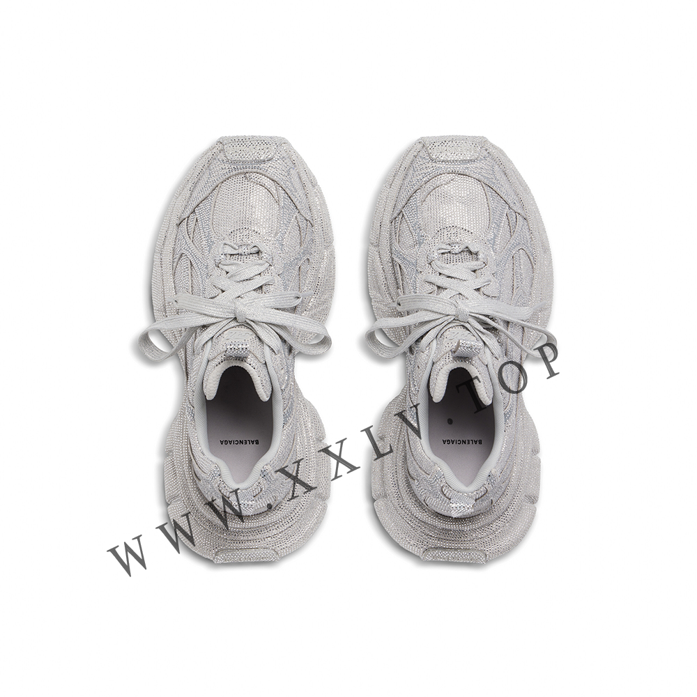 Women's 3xl Sneaker With Rhinestones in Light Grey - Image 3
