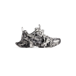 Women's 3xl Extreme Graffiti Sneaker in White/black