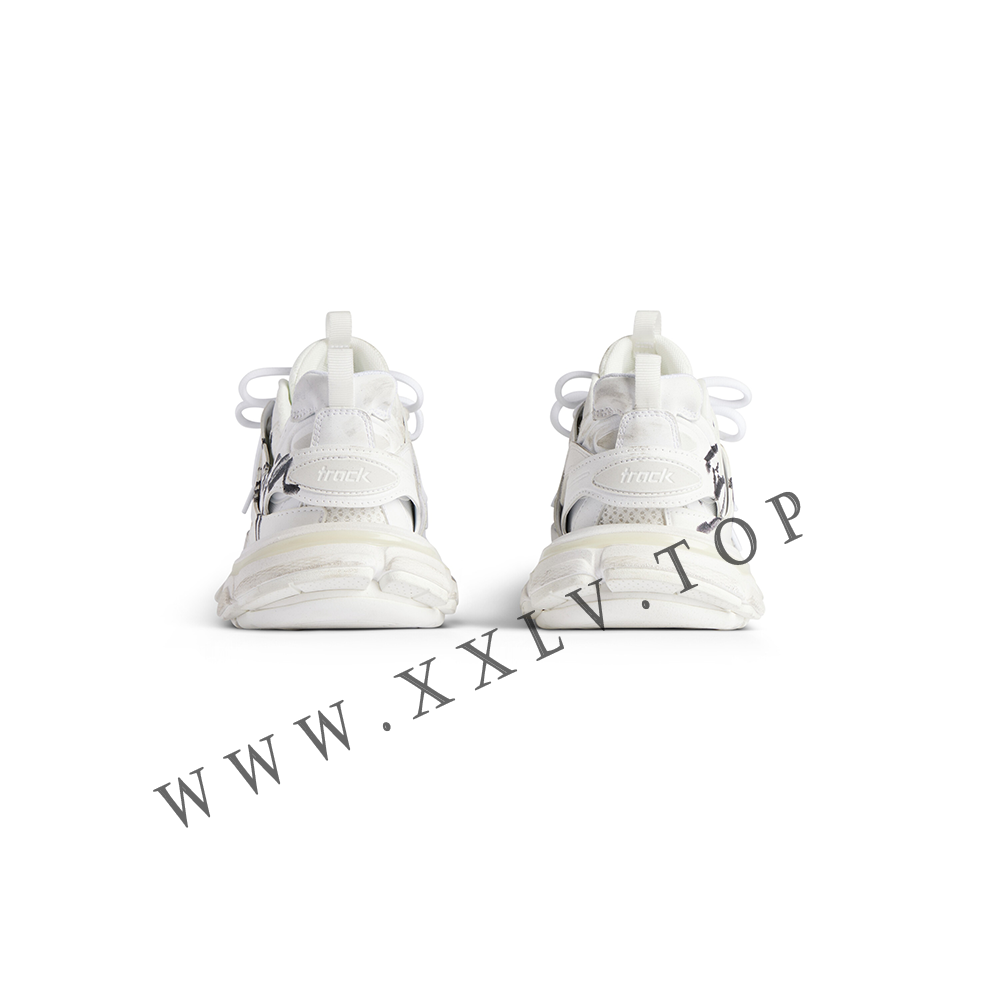 Women's Track Signature Sneaker in White/black - Image 4