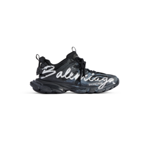 Women's Track Signature Sneaker in Black/white