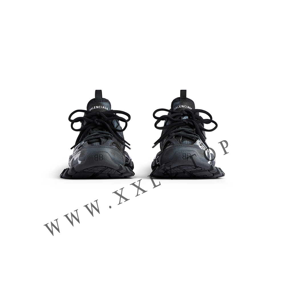 Women's Track Signature Sneaker in Black/white - Image 5