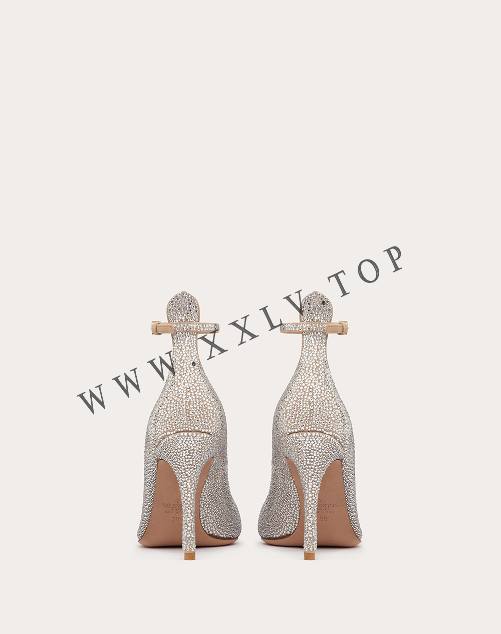 VALENTINO GARAVANI TAN-GO PUMP WITH CRYSTALS 100MM - Image 5