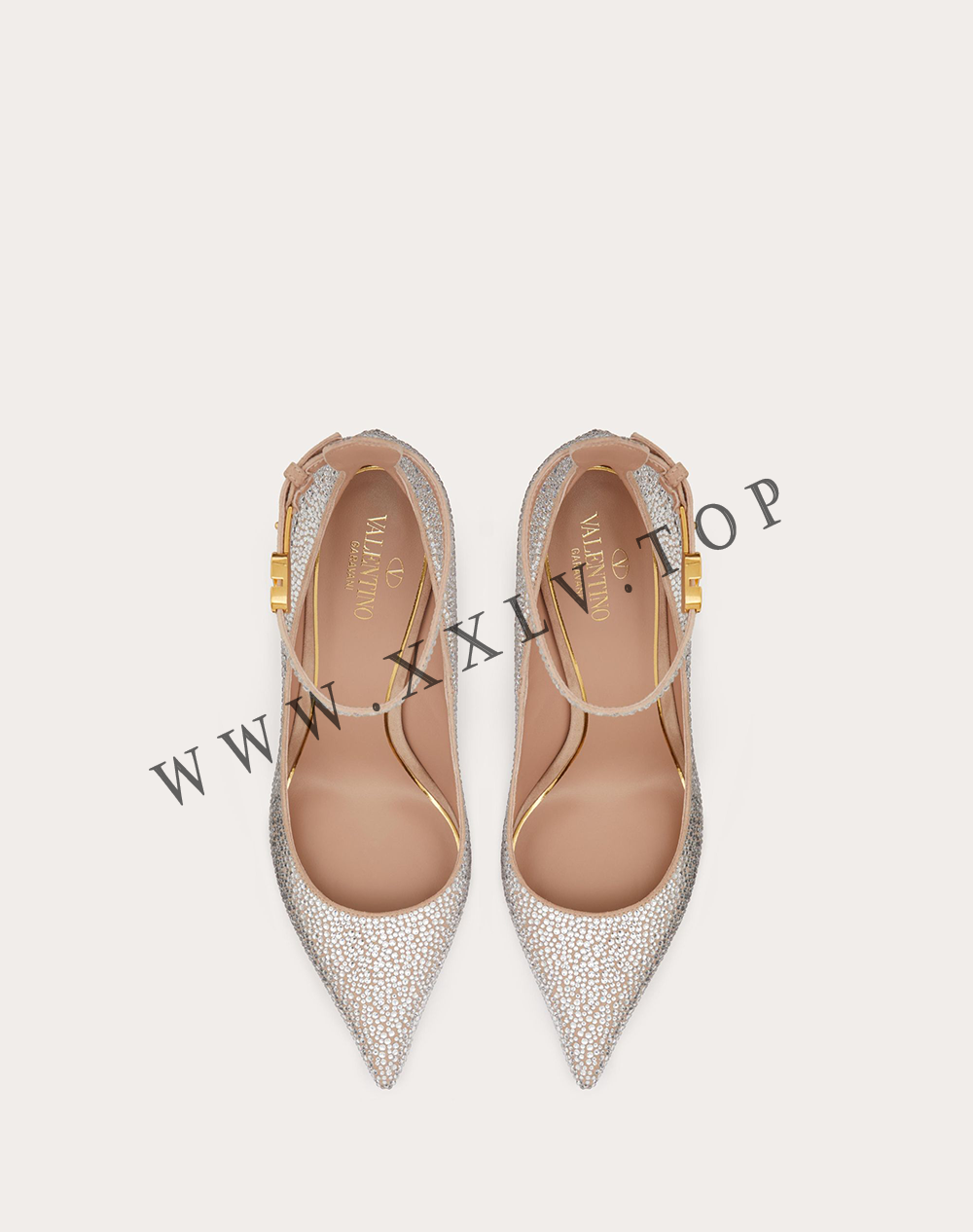 VALENTINO GARAVANI TAN-GO PUMP WITH CRYSTALS 100MM - Image 4