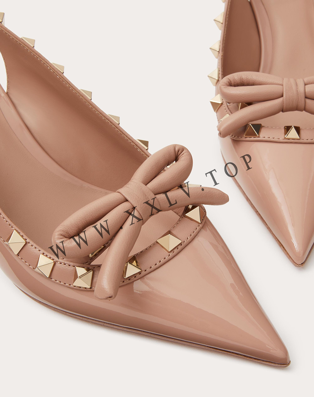 ROCKSTUD BOW SLINGBACK PATENT LEATHER PUMP 60MM - Image 3
