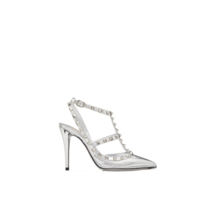 ROCKSTUD MIRROR-EFFECT PUMP WITH MATCHING STRAPS AND STUDS 100MM