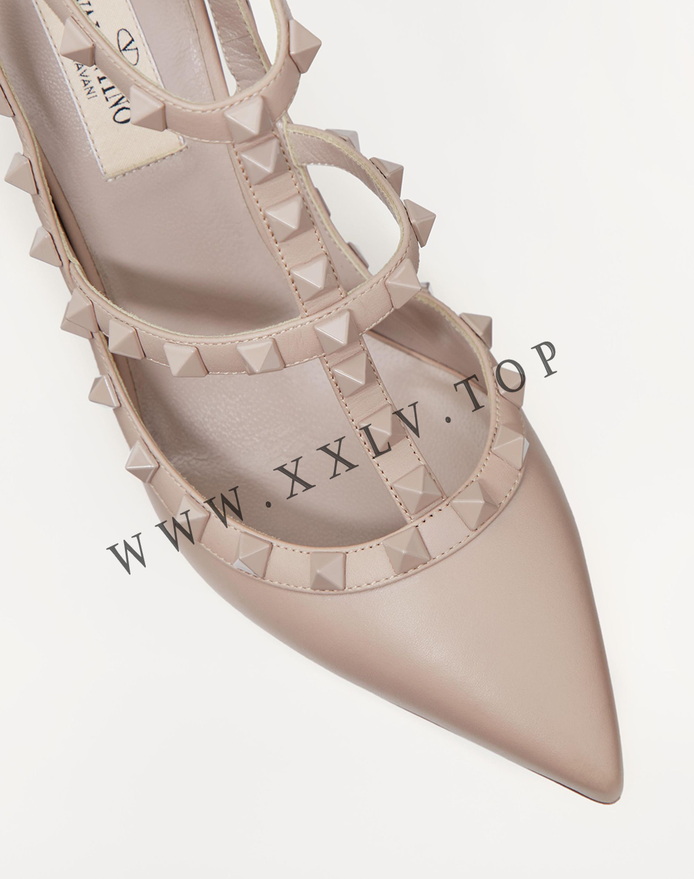 ROCKSTUD ANKLE STRAP PUMP WITH TONAL STUDS 100 MM - Image 3