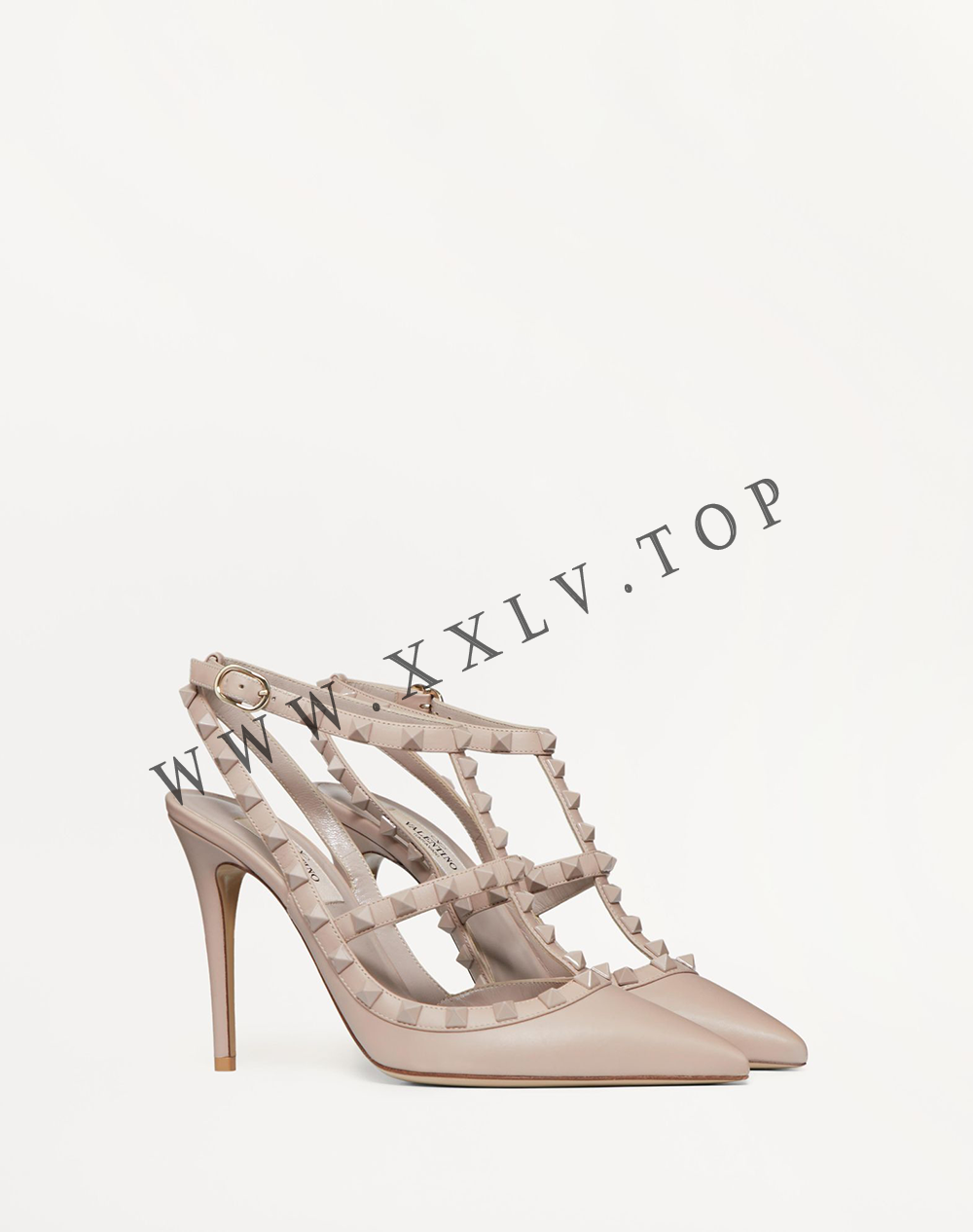 ROCKSTUD ANKLE STRAP PUMP WITH TONAL STUDS 100 MM - Image 4