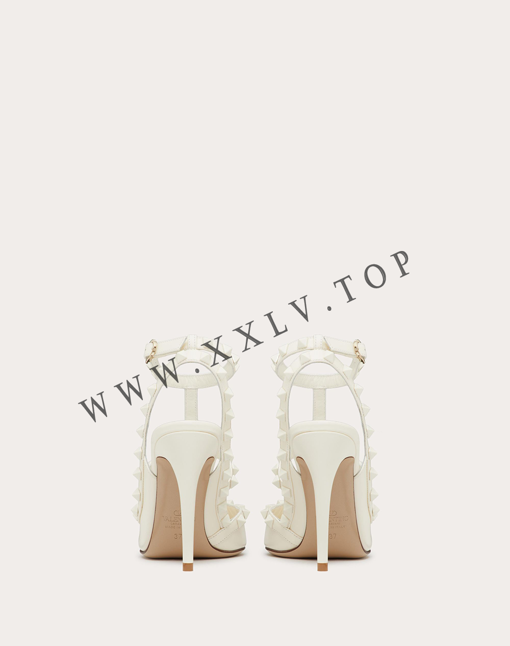 ROCKSTUD ANKLE STRAP PUMP WITH TONAL STUDS 100 MM - Image 5