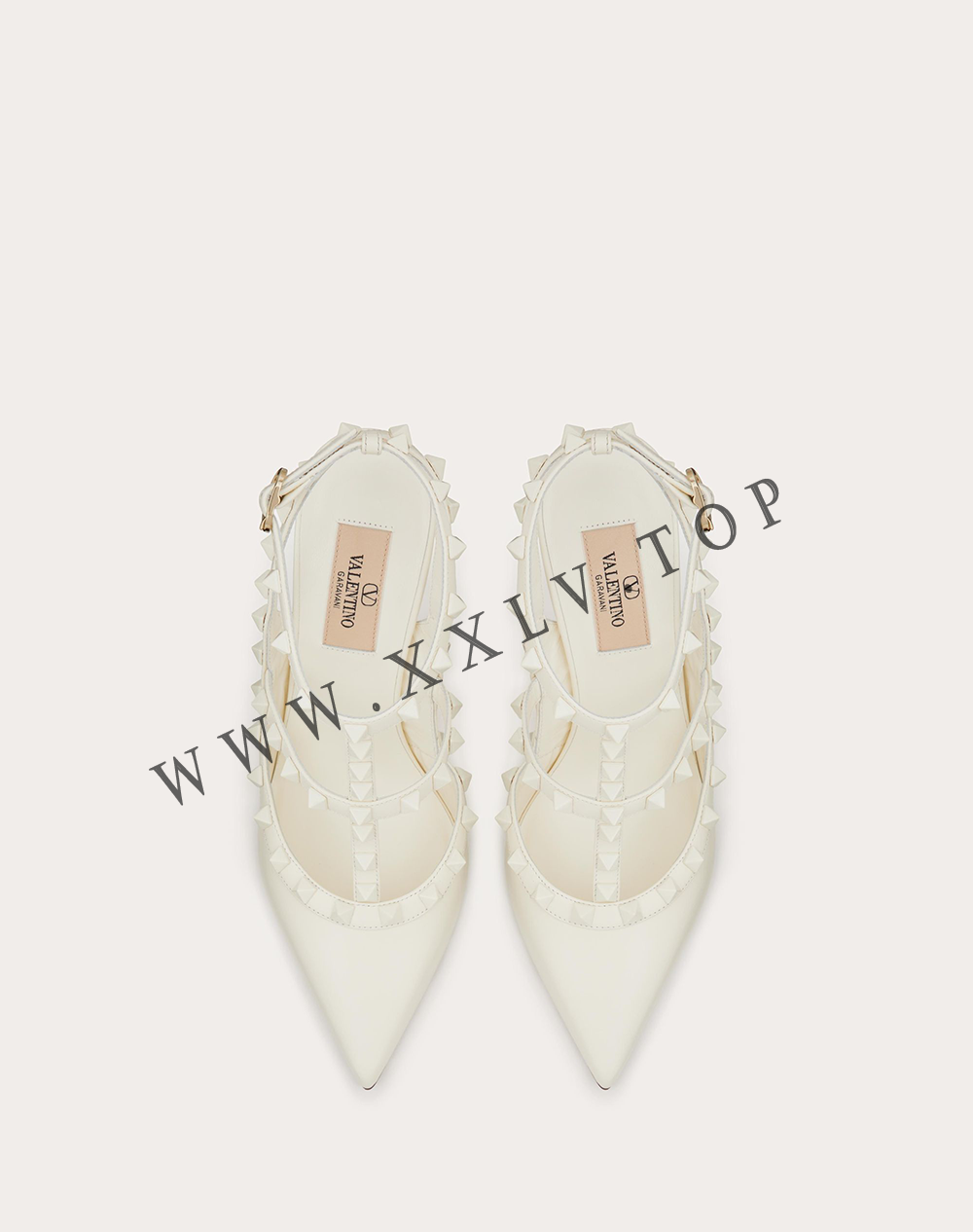 ROCKSTUD ANKLE STRAP PUMP WITH TONAL STUDS 100 MM - Image 4
