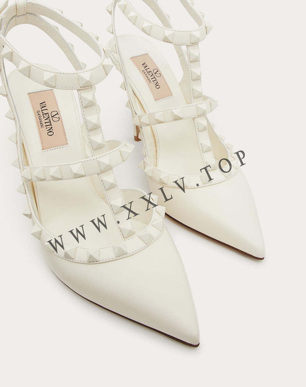 ROCKSTUD ANKLE STRAP PUMP WITH TONAL STUDS 100 MM - Image 3
