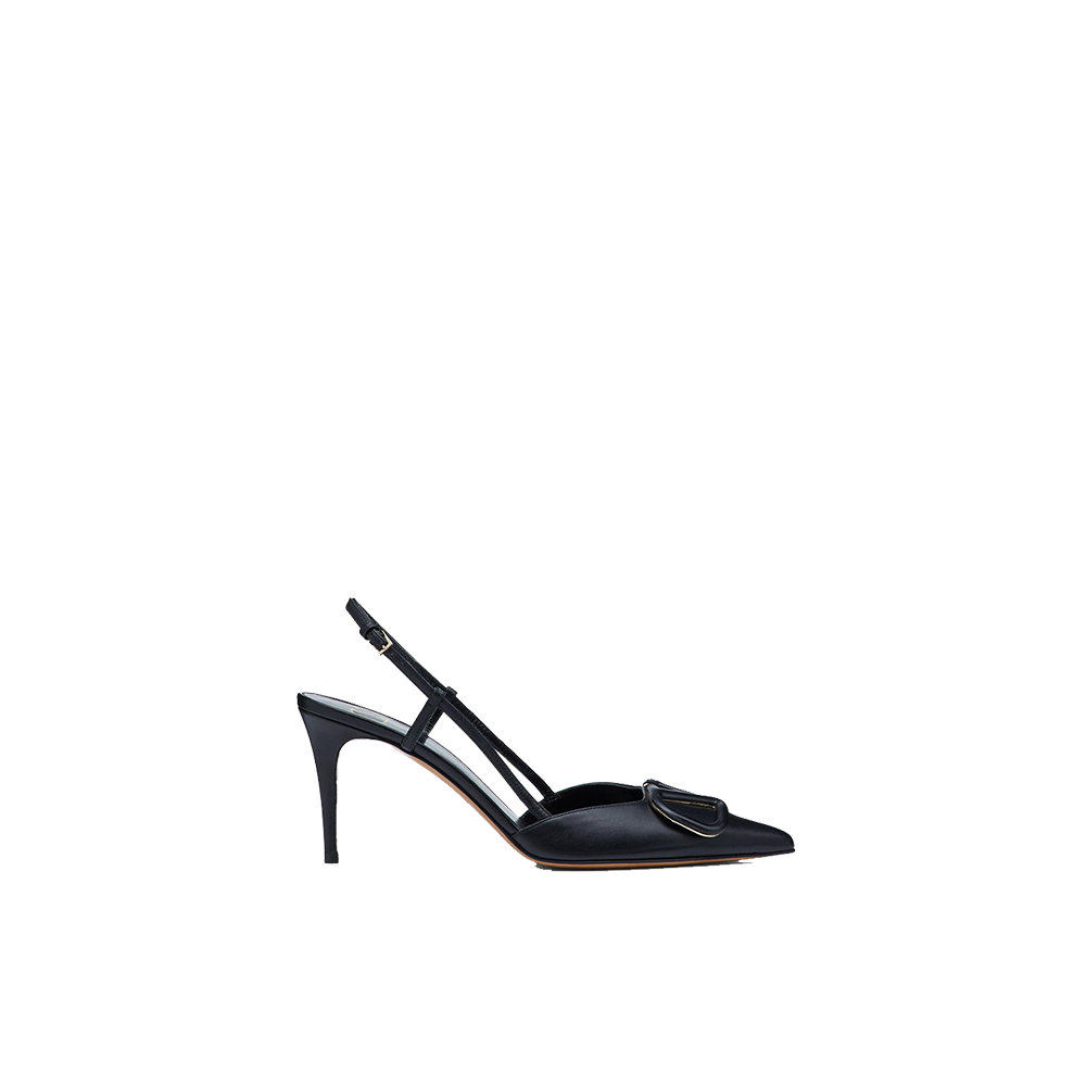 VLOGO SIGNATURE CALFSKIN SLINGBACK PUMP 80 MM / 3.15 IN.