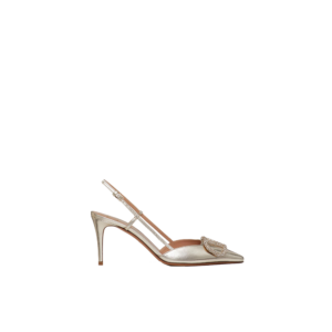 VLOGO GLOW LAMINATED NAPPA SLINGBACK PUMP 80 MM / 3.15 IN.