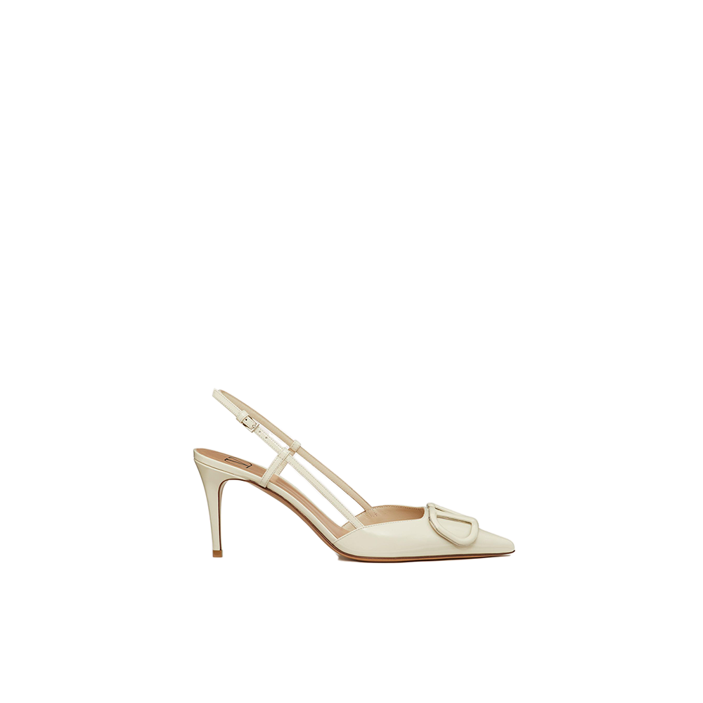 VLOGO SIGNATURE PATENT LEATHER SLINGBACK PUMP 80MM / 3.15 IN.