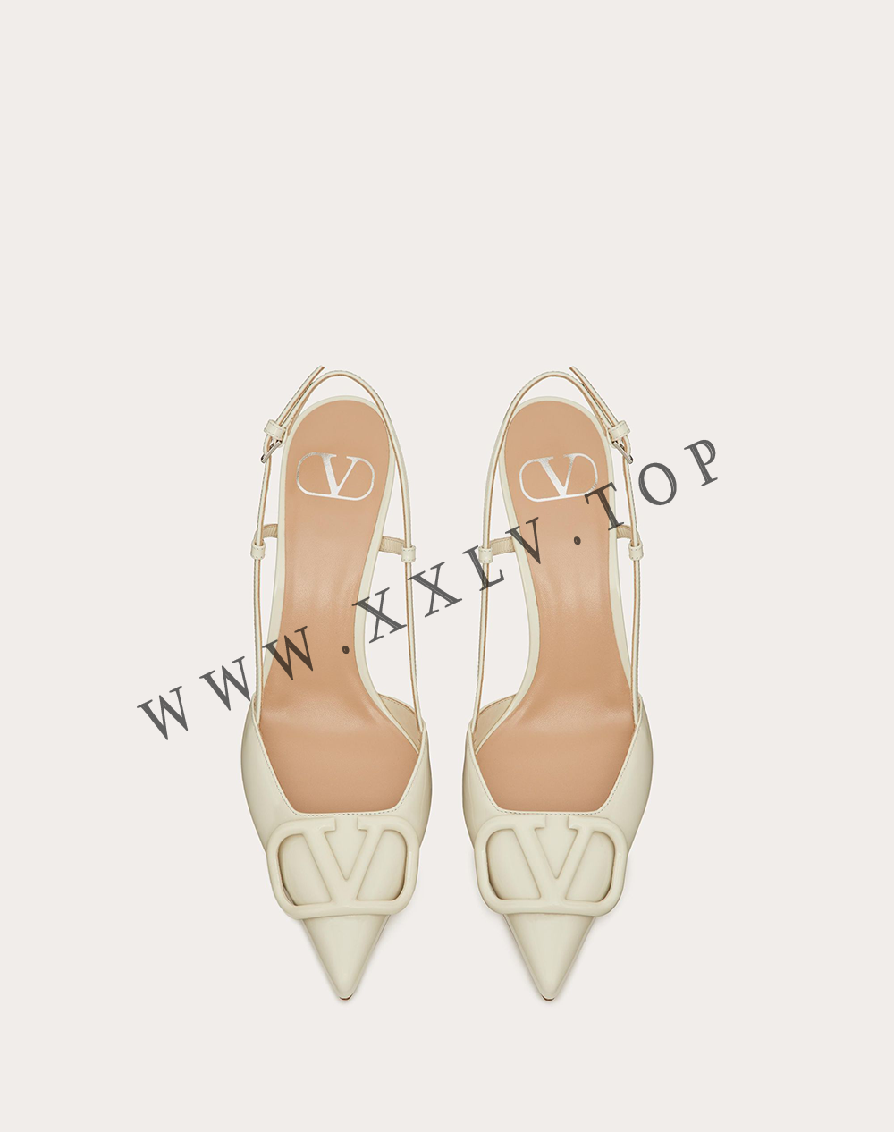 VLOGO SIGNATURE PATENT LEATHER SLINGBACK PUMP 80MM / 3.15 IN. - Image 3
