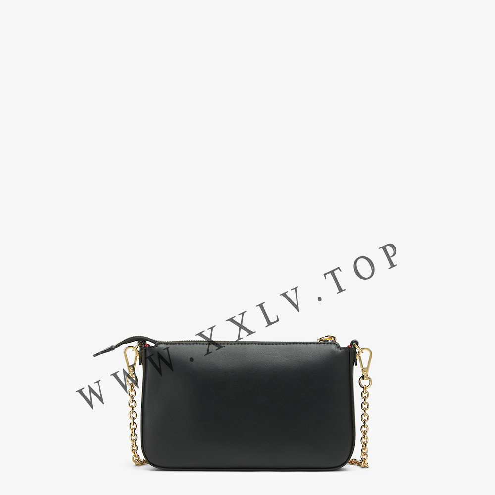 Baguette Pouch Lunar New Year black leather pouch - Image 4