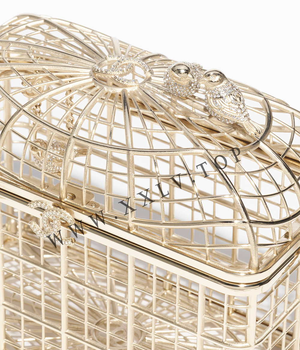 Birdcage Motif Structured Evening Box Bag - Image 4