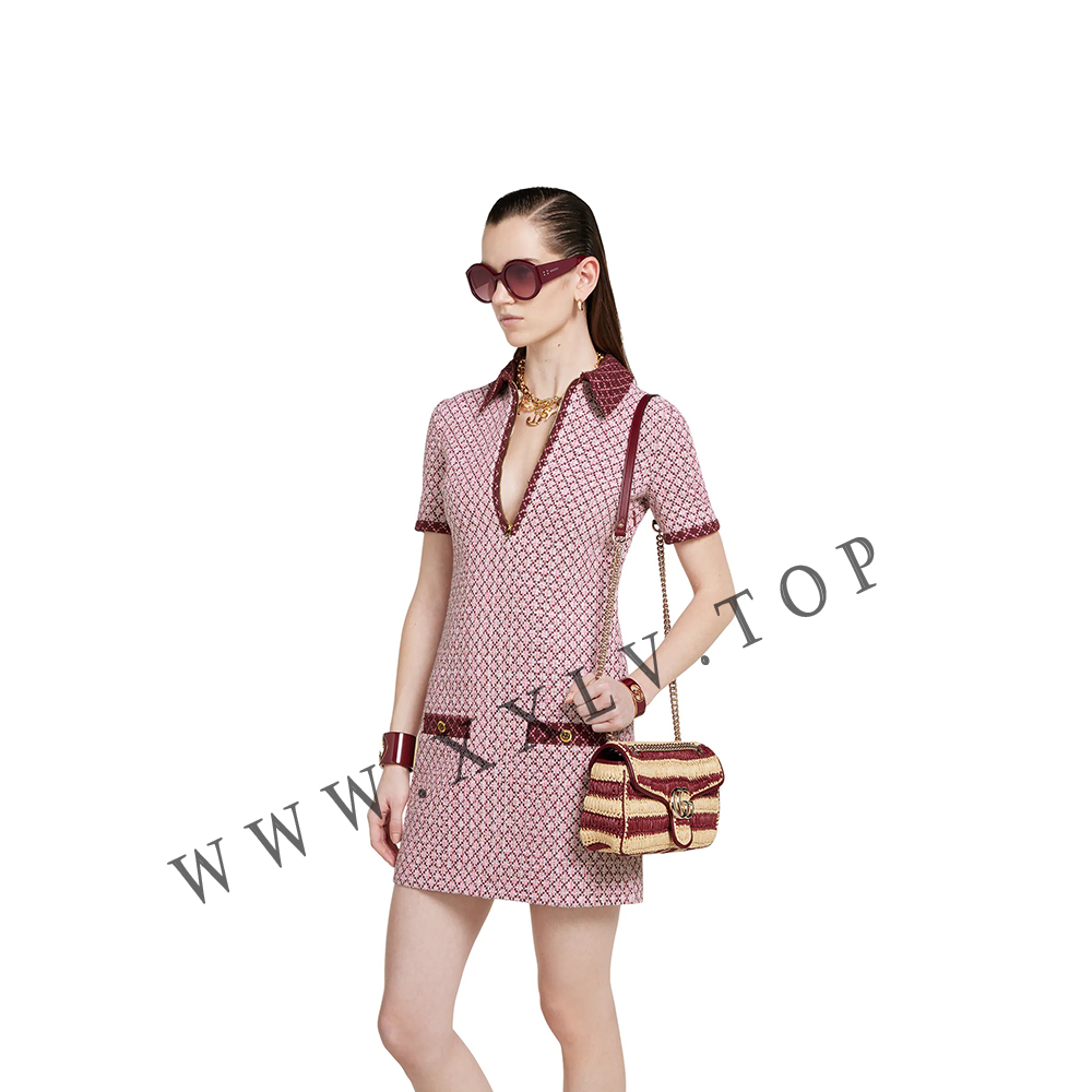 GG Marmont woven medium shoulder bag 443497 - Image 3