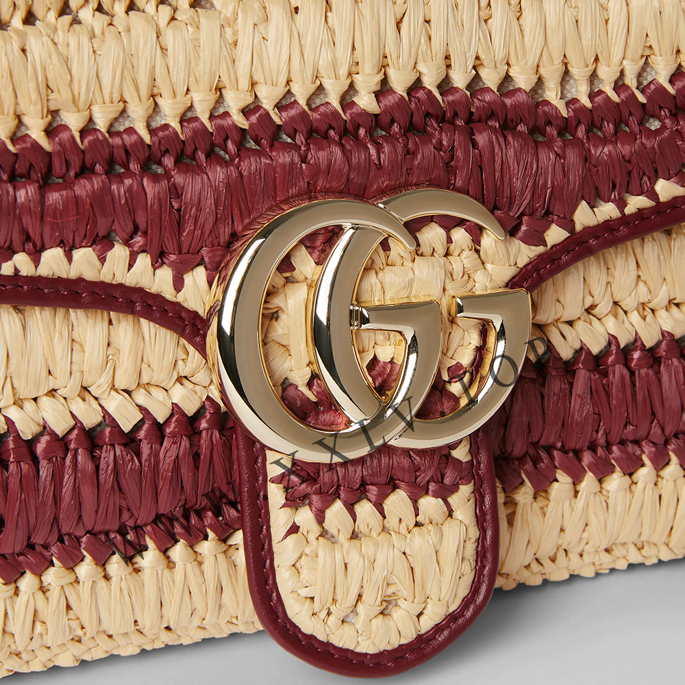 GG Marmont woven medium shoulder bag 443497 - Image 5