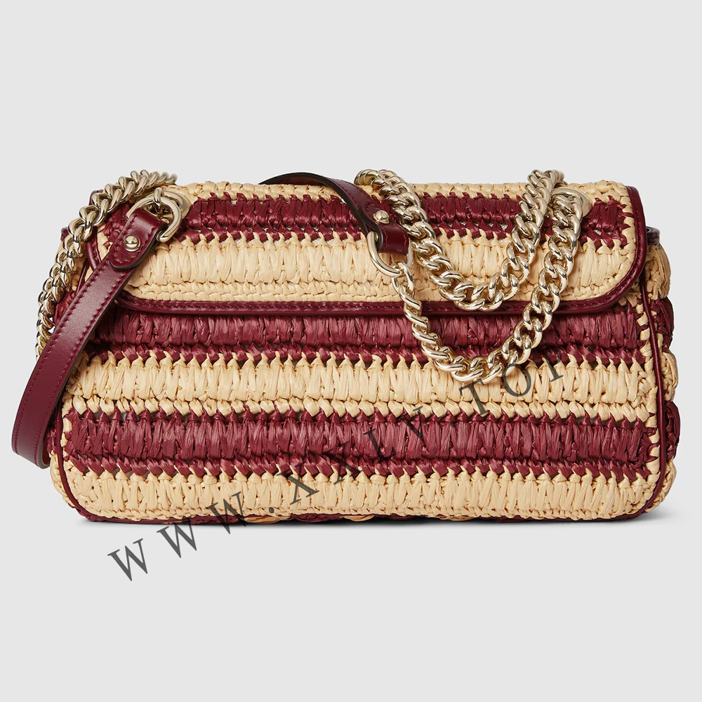GG Marmont woven medium shoulder bag 443497 - Image 7