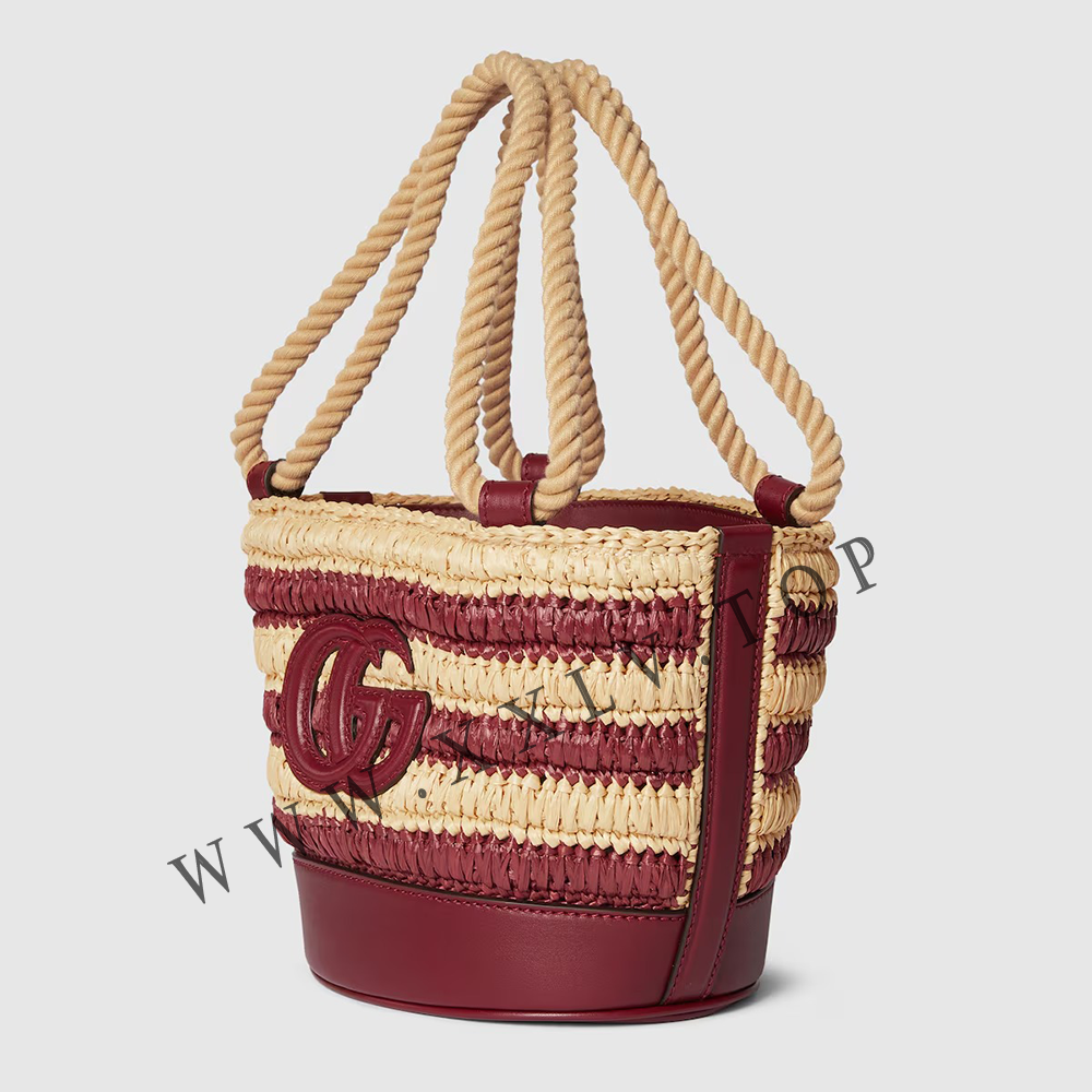 Woven mini bucket bag 834935 - Image 7