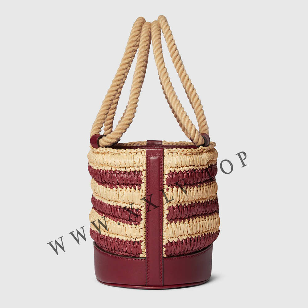 Woven mini bucket bag 834935 - Image 6