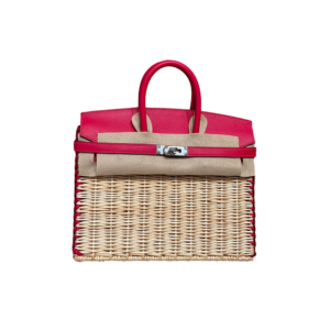 Birkin 25 Picnic bag  (25*13*20cm) Pure hand work Woven bamboo frame