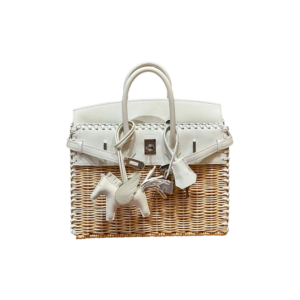 Birkin 25 Picnic bag (25*13*20cm) Pure hand work Woven bamboo frame