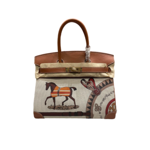 Birkin 25 (25*13*20cm) Pure hand work Canvas cloth