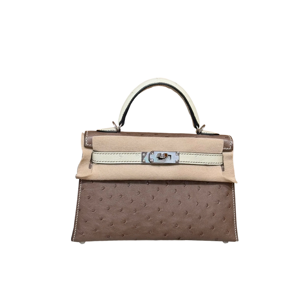 Kelly Mini19(19-12-5.5CM) Pure hand work KK ostrich imported From France 19#22#25#28#32#35#40# can be customized