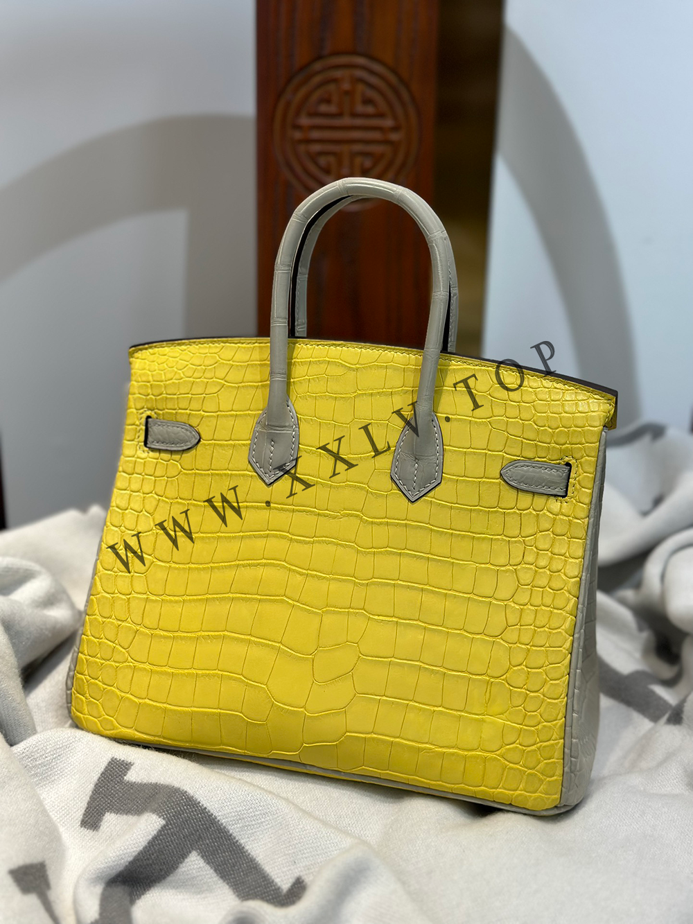Birkin 25 (25*13*20cm)Pure hand work American alligator skin 30#35#40#all support customization - Image 5
