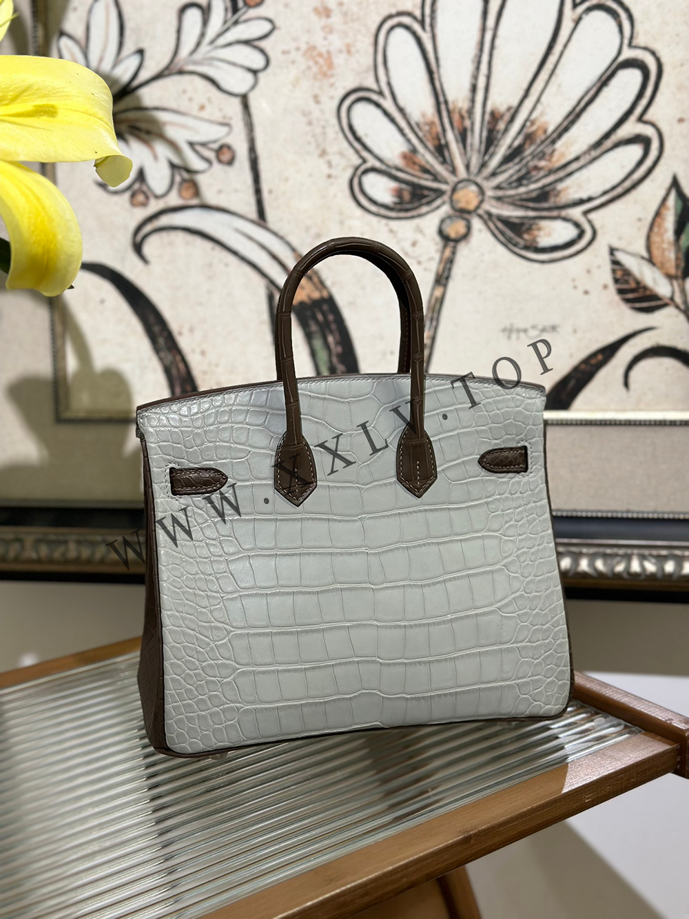 Birkin 25 (25*13*20cm)Pure hand work American alligator skin 30#35#40#all support customization - Image 5